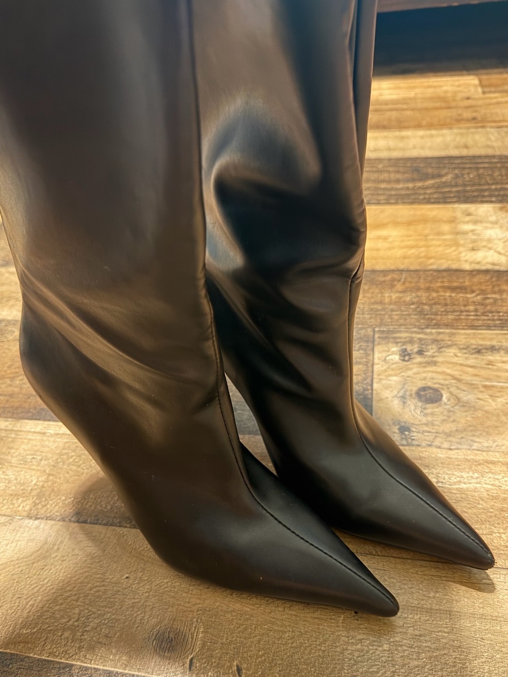 Shane Justin Over-the-Knee Faux Leather Zip Up Boots - Picture 2 of 8